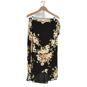 American Rag Rayon Crepe Wrap Bohemian Hippie Chic Floral Skirt Size L